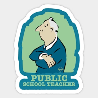 Public School Teacher Man Sticker